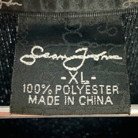 sean john ショーンジョン ロゴプリント ゲームシャツ ブラック sizeXL 瑞穂店