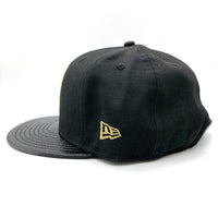 A BATHING APE アベイシングエイプ 24karats トゥエンティーフォーカラッツ New Era ニューエラ サル刺繍 型押し 9FIFTY キャップ 帽子 ブラック×ゴールド sizeF -2 瑞穂店
