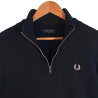 FRED PERRY フレッドペリー Half Zip Sweatshirt ハーフジップスウェットシャツ ネイビー M3574 Size L 福生店