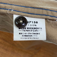 BUZZ RICKSON'S バズリクソンズ ワーク コントラクター ヘリンボーン ワッペン 長袖シャツ ベージュ size17-17・1/2 瑞穂店