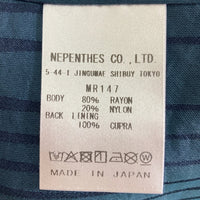 Needles ニードルズ MR147 S/S Classic Shirt 半袖クラシックシャツ ウェーブストライプ ネイビー sizeM 瑞穂店