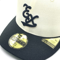 EXAMPLE エグザンプル New Era ニューエラ 59FIFTY 刺繡 2トーン ベースボールキャップ ナチュラル ブラック Size 7 5/8 (60.6cm) 福生店