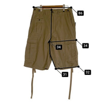 NIGEL CABOURN ナイジェルケーボン アーミーカーゴショート ショートパンツ バックサテン カーキ 8050-00-51012-1-3 Size 34 福生店