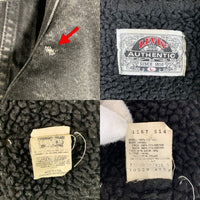 90`s Levi`s リーバイス ブラックデニムボアジャケット トラッカー 70629 4159 USA製 Size L 福生店