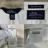 L.L.Bean エルエルビーン コットン 2B テーラードジャケット ベージュ 271553 厚手 Size 42 福生店