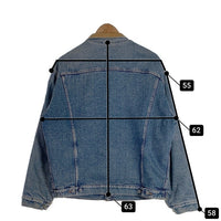 AVIATIC アビアティック デニムジャケット 襟コーデュロイ インディゴ フランネルチェックライナー イタリア製 Size M 福生店