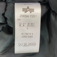 ALPHA アルファ 20094-7201 N-3B フライトジャケット ブラック sizeS ※ファー欠品 瑞穂店