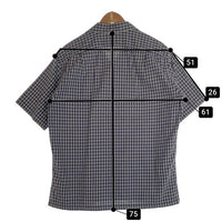 90’s RRL ダブルアールエル コットン オープンカラーチェックシャツ 半袖 ネイビー モーリシャス製 Size S 福生店