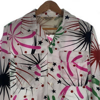 Starry Gate by JELADO ジェラード Westcoast Shirts オープンカラーレーヨンシャツ 花火柄 ホワイト Size M 福生店