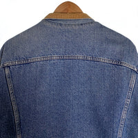 AVIATIC アビアティック デニムジャケット 襟コーデュロイ インディゴ フランネルチェックライナー イタリア製 Size M 福生店