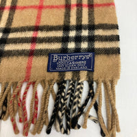 Burberrys バーバリー イングランド製 カシミア100% ノバチェック マフラー ベージュ ② 瑞穂店
