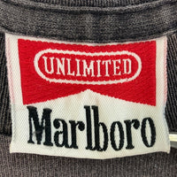 Marlboro マルボロ UNLIMITED TRAIN アンリミテッド トレイン USA製 マルボロタグ ポケット付きTシャツ フェードブラック sizeF 瑞穂店