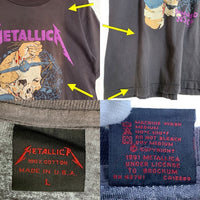 80-90's METALLICA メタリカ 1988ツアー パスヘッド プリントTシャツ ブラック 1988コピーライト メタリカタグ BROCKUM Size L 福生店