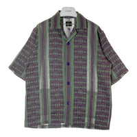 Needles ニードルズ 23SS Cabana Shirt カバナシャツ 開襟 半袖 ジャカード グリーン パープル MR242 Size M 瑞穂店