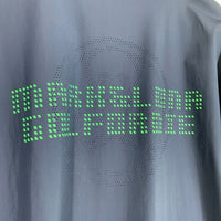 MARK&LONA マークアンドロナ モックネック グラデーションプリント ナイロントップ 半袖 ネイビー MLM-3BーAA06 ゴルフ Size 48 福生店