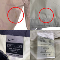 00's NIKE ナイキ ポリエステル リップストップ クロップドパンツ アイボリー ウエスト裾ドローコード Size 34 福生店
