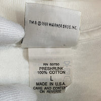 90`s LOONEY TUNES ルーニーテューンズ Tweety トゥイーティープリントTシャツ ホワイト ACME CLOTHING Size L 福生店