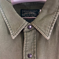 POLO COUNTRY ポロカントリー バックサテン フィッシングシャツ オリーブ sizeL 瑞穂店