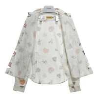 HYSTERIC GLAMOUR ヒステリックグラマー FANCY EMBLEM 総柄プリントシャツ ホワイト 01223AH04 Size S 瑞穂店