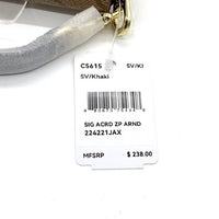 COACH コーチ C5615 シグネチャー PVCレザー ラウンドファスナーウォレット 長財布 バスキア カーキ 福生店