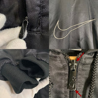 00's NIKE ナイキ ハーフジップ ナイロンプルオーバーパーカー ジャケット ブラック 刺繡 Size XL 福生店