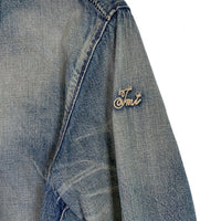 TMT ティーエムティー ダメージ加工 デニムシャツ コンチョボタン インディゴ TSH-F1805 Size L 福生店