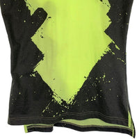 Vivienne Westwood MAN ヴィヴィアンウエストウッドマン オーブ刺繡 プリントTシャツ フレンチスリーブ 蛍光イエロー Size M 福生店