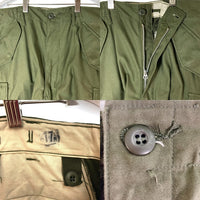 US ARMY アメリカ軍 67年会計 アルミジップ M-65 フィールドパンツ オリーブ sizeS-R 瑞穂店