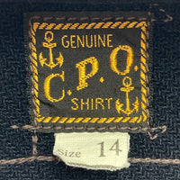 FREEWHEELERS フリーホイーラーズ US NAVY CPO シャツ ダークネイビー size14 瑞穂店