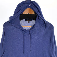 Brooks Brothers ブルックスブラザーズ シルク コットン プルオーバーニットパーカー ブルー 薄手 Size XL 福生店