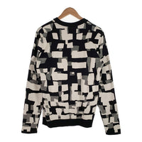 NIKE ナイキ 総柄 クルーネックニットセーター ブラック ホワイト ナイロン ポリエステル DD6628-010 Size M 福生店