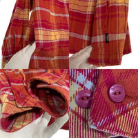 CHALLENGER チャレンジャー 25SS PLAID ZIP UP SHIRT フランネルチェック ジップアップシャツ ジャケット レッド CLG-SH 025-001 Size L 福生店