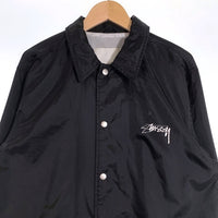 00`s STUSSY ステューシー SURF MAN サーフマン ナイロン コーチジャケット ブラック Size M 福生店
