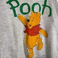 90's Disney ディズニー くまのプーさんプリント スウェットトレーナー アッシュグレー USA製 Velva Sheen Size M 福生店