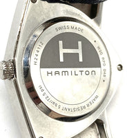 HAMILTON ハミルトン ベンチュラ SS QZ クォーツ腕時計 メンズ シルバー 黒文字盤 レザーベルト H244112 瑞穂店