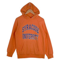 80's Champion チャンピオン SYRACUSE UNIVERSITY シラキュース大学 カレッジプリント プルオーバーフーディー パーカー トリコタグ後期 オレンジ USA製 Size L 福生店