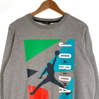 JORDAN BRAND ジョーダンブランド プリント クルーネックスウェットトレーナー グレー 677806-063 Size XL 福生店