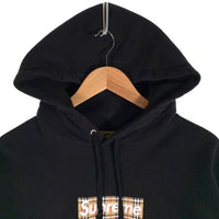 SUPREME シュプリーム BURBERRY バーバリー 22SS Box Logo Hooded Sweatshirt ボックスロゴ プルオーバー フーディー パーカー ブラック カナダ製 Size S 福生店