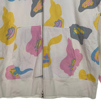 A BATHING APE アベイシングエイプ Shark Zip Hoodie シャーク フルジップアップ スウェットパーカー ホワイト マルチ 001ZPH301023X Size XL 福生店