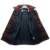 LAND'S END ランズエンド 90S キルティング チェック柄 ウールコート レッド sizeS 瑞穂店