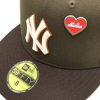 New Era ニューエラ 59FIFTY MLB ニューヨーク・ヤンキース ベースボールキャップ ブラウン ピンズ Size 8 (63.5cm) 福生店