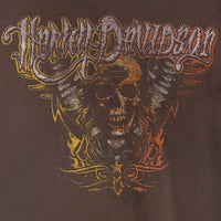 00's HARLEY-DAVIDSON ハーレーダビッドソン ダブルサイド プリントTシャツ スカル テキサス チャコール Size XXL 相当 福生店