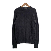 noyoco ノヨコ メリノウール ブロックチェック ニットセーター チャコールグレー Size S 福生店