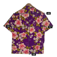 70’s Ui-Maikai 総柄 オープンカラー ハワイアンシャツ アロハ パープル アロハ Size M-L 相当 福生店