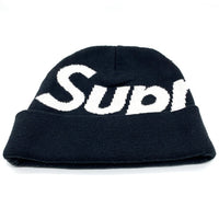 SUPREME シュプリーム Big Logo Beanie ビッグロゴ ビーニー コットン カシミヤ ブラック ワングラム 福生店