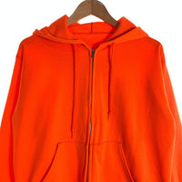 70's WAVERLY RESCUE サーマル ダブルフェイス ジップアップ フーディー パーカー オレンジ USA製 Size M (38/40) 福生店