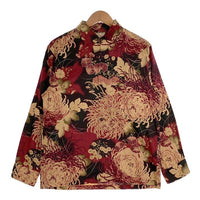 Dry Bones ドライボーンズ オープンカラー コットンシャツ ブラック レッド 花 和柄 Size M 福生店