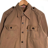 70's Levi's リーバイス カラーデニムシャツ ベージュ エポーレット USA製 三角タグ 70676-4023 やや厚手 Size L 福生店