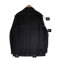 BURBERRY LONDON バーバリーロンドン ブラックデニムジャケット ミドル丈 ノバチェック BBP39-705-08 Size LL 福生店