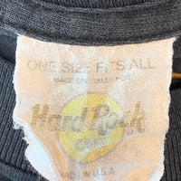 90's Hard Rock Cafe ハードロックカフェ SAVE THE PLANET ATLANTA プリント Tシャツ ブラック USA製 袖裾シングル Size F (XL相当) 福生店